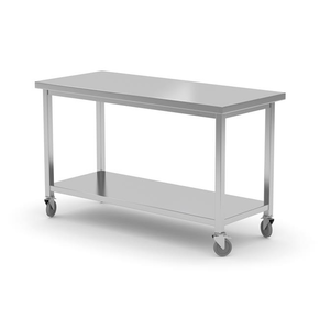Stół jezdny z półką - skręcany, 1000x700x850 mm | HENDI, Kitchen Line