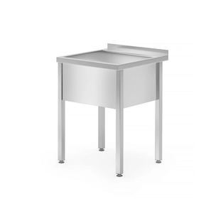 Stół z basenem jednokomorowym, komora 300 mm, 600x600x850 mm | HENDI, Profi Line