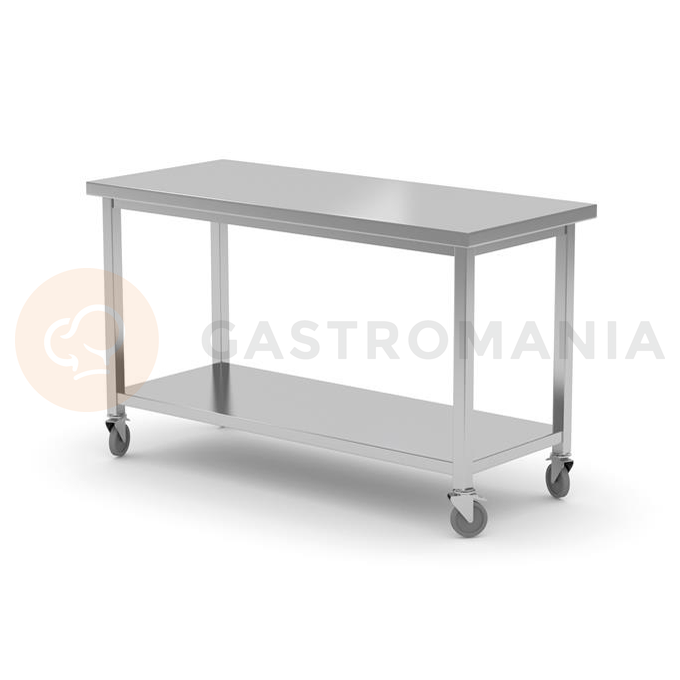 Stół jezdny z półką - skręcany, 1200x600x850 mm | HENDI, Kitchen Line
