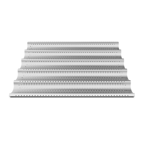 Blacha aluminiowa mikroperforowana, 5 wgłębień, 600x400xx34 mm | UNOX, FORO.BAGUETTE