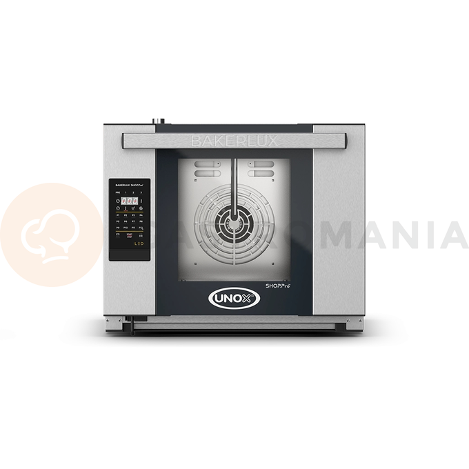 Piec konwekcyjny z nawilżaniem, pompą i ręcznym otwieraniem 4x 460x330 mm, 3,5 kW/230V, Arianna.Matic | UNOX, BAKERLUX SHOP.Pro LED