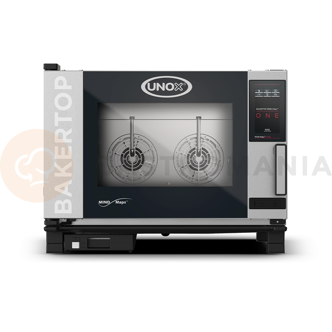 Piec piekarniczy, konwekcyjno-parowy 4x 600x400 mm, elektryczny, 7,4 kW/400V  | UNOX, BAKERTOP MIND.Maps ONE COUNTERTOP