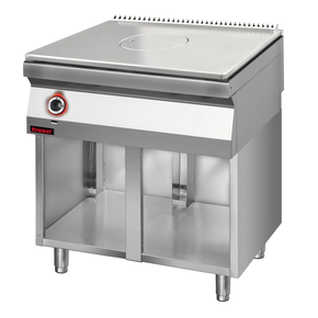 Solid Top gazowy chromowany 800 mm na podstawie szafkowej otwartej  | KROMET, 700.KG/I-800.S