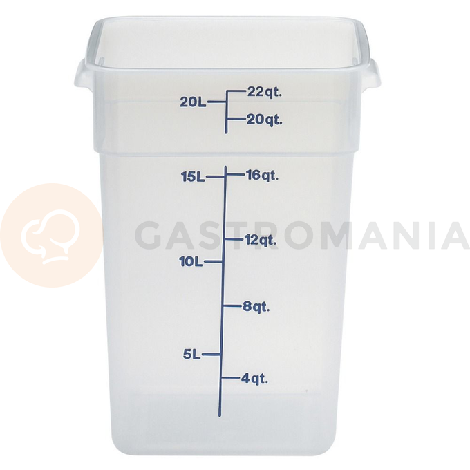 Przezroczysty pojemnik polipropylenowy 20, 8 l | CAMBRO, CAMSQUARE