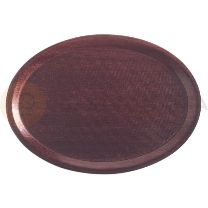 Taca do serwowania, antypoślizgowa, w kolorze mahoniowym, owalna, o wym. 210x290 mm  | CAMBRO, Mykonos