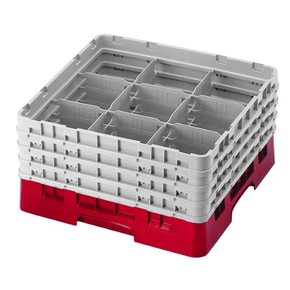 Kosz na szkło max. śr. szkl. 148 mm czerwony | CAMBRO, CM-9S318163