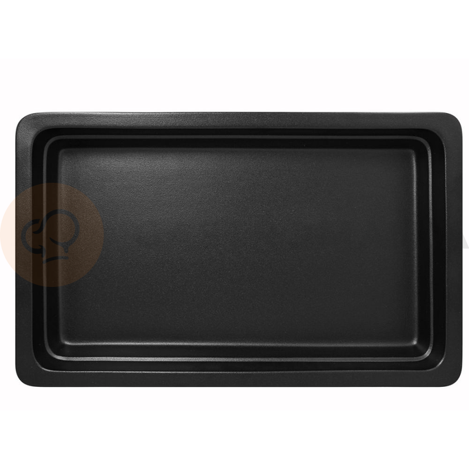 Pojemnik GN 1/1 wys 2,2 cm z porcelany czarny mat | RAK, Neofusion