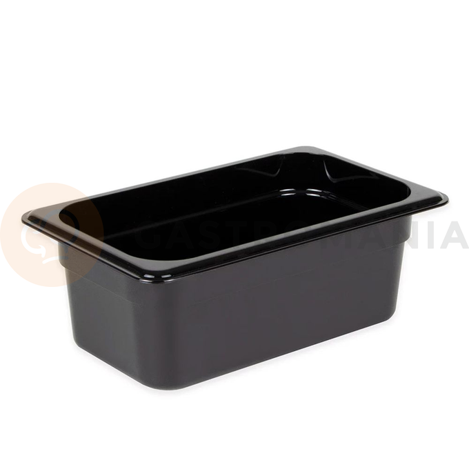 Pojemnik z poliwęglanu GN 1/4 wys. 10 cm czarny | CAMBRO, CM-44CW110