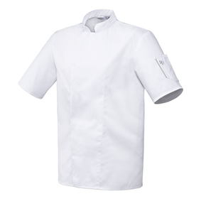 Bluza kucharska biała, krótki rękaw rozm. XL | ROBUR, Nero