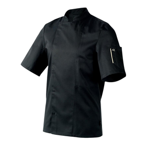 Bluza kucharska czarna, krótki rękaw rozm. M | ROBUR, Nero
