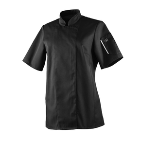 Bluza kucharska czarna, krótki rękaw, rozm. XL | ROBUR, Unera