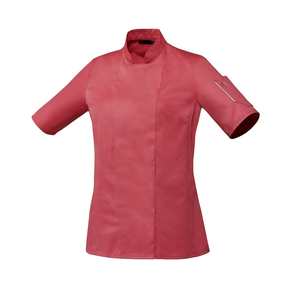 Bluza kucharska malinowa, krótki rękaw, rozm. S | ROBUR, Unera
