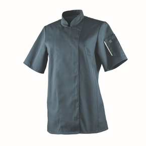Bluza kucharska szara, krótki rękaw, rozm. XL | ROBUR, Unera