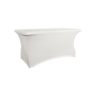 Stół cateringowy prostokątny dł. 152,4 cm z białym pokrowcem | VERLO, V-STP150PB
