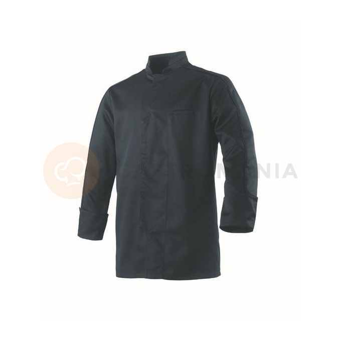Bluza kucharska czarna, długi rękaw, rozm. M | ROBUR, Bergame