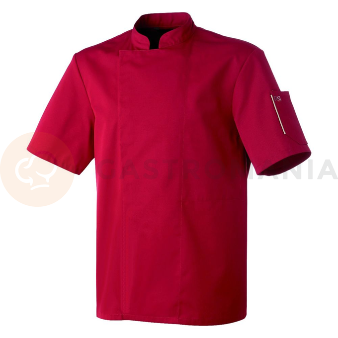 Bluza kucharska czerwona, krótki rękaw rozm. L | ROBUR, Nero