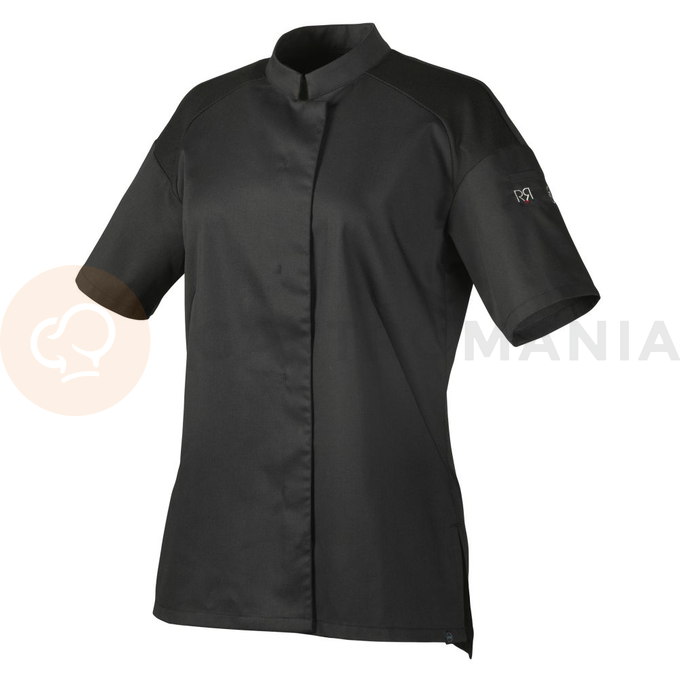 Bluza kucharska krótki rękaw czarna rozm. XS | ROBUR, Cadix