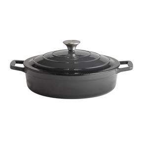 Garnek do pieczenia z pokrywką 3 l, czarny  | APS, 5 Stars