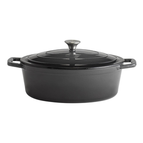 Garnek do pieczenia z pokrywką 5 l, czarny  | APS, 5 Stars