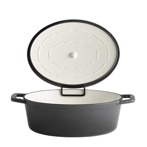 Garnek do pieczenia z pokrywką 5 l, czarny  | APS, 5 Stars