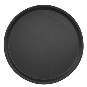 Taca okrągła do serwowania, polietrowa, czarna, średnica: 40 cm | HENDI, 508800