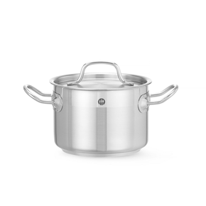 Garnek średni z pokrywką o średnicy 16 cm, 2 l | HENDI, Profi Line