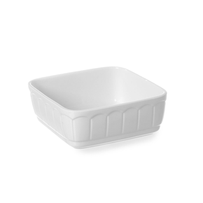 Naczynie do zapiekania z porcelany, kwadratowe 16,5x16,5 cm | HENDI, Rustica