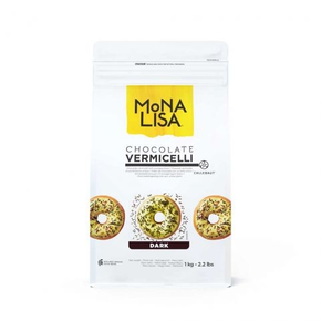 Posypka z ciemnej czekolady do dekoracji Vermicelli Dark, 1 kg torba | MONA LISA, CHD-VR-1Z2-E0-U68