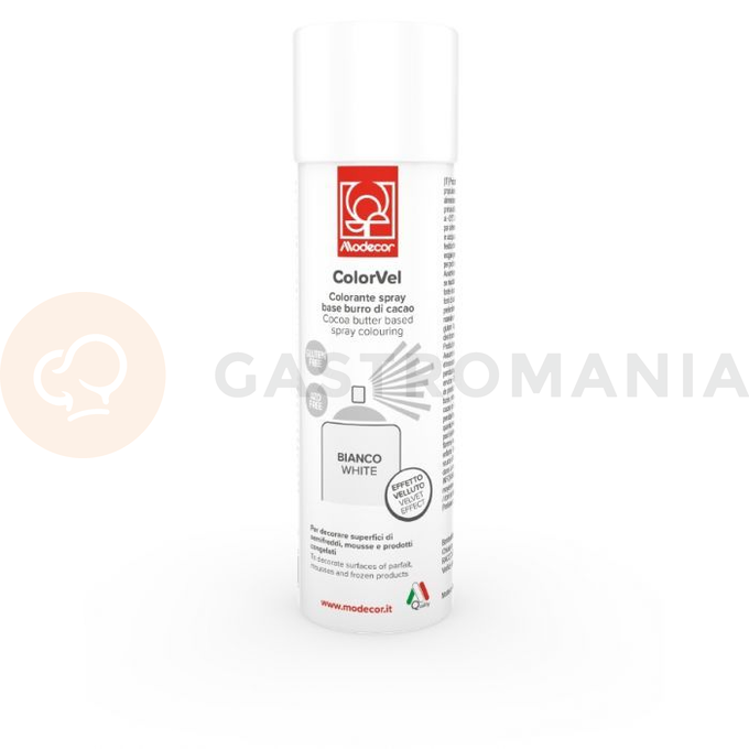 Barwnik w sprayu, azo-free, efekt aksamitu, biały 250 ml | MODECOR, 23635