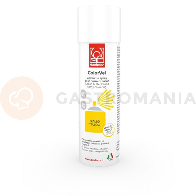 Barwnik w sprayu, azo-free, efekt aksamitu, żółty 250 ml | MODECOR, 23637