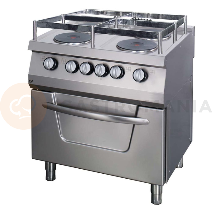 Kuchnia elektryczna z piekarnikiem, wolnostojąca, 4 płyty grzewcze, na statek, 22 kW, 800x900x850 mm | RESTO QUALITY, RQOEF8090S