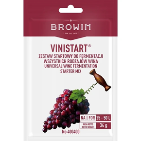 Drożdże z pożywką, zestaw startowy Vinistart, 34 g | BROWIN, 400400