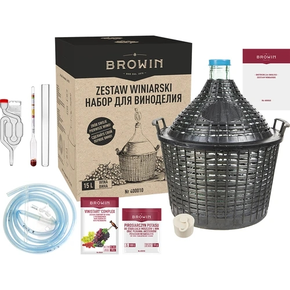 Zestaw winiarski 15 l z balonem szklanym | BROWIN, 400010