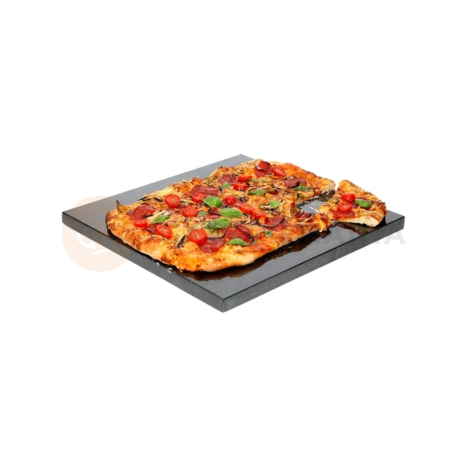 Kamień do pizzy granitowy prostokątny 37 x 35 cm | BROWIN, 312026