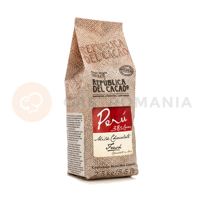 Mleczna czekolada 38% Peru 250 g | REPUBLICA DEL CACAO, 30680-025