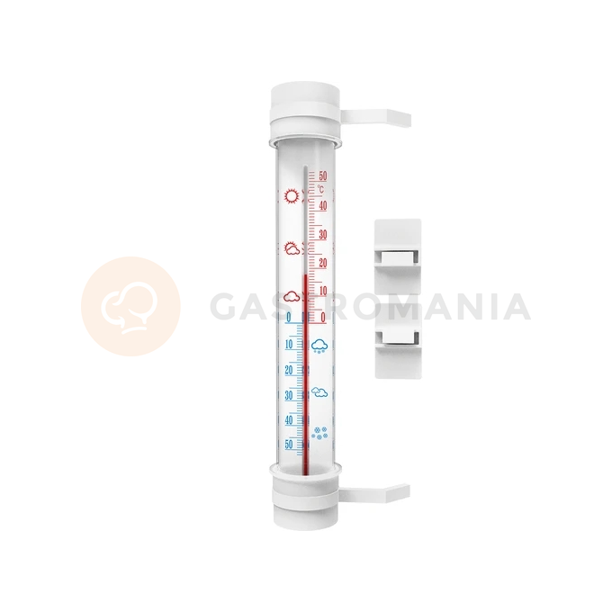 Termometr zewnętrzny biały (-50st. C do +50st. C) 27 cm | BIOTERM, 020802