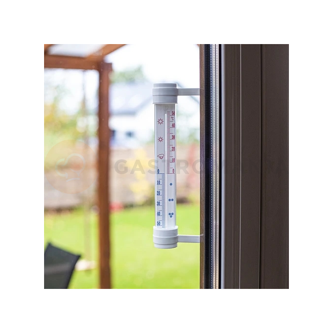 Termometr zewnętrzny biały (-50st. C do +50st. C) 27 cm | BIOTERM, 020802