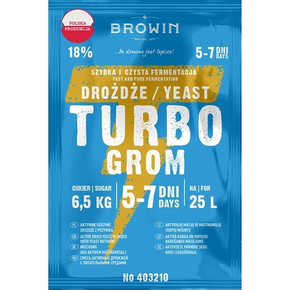 Drożdże gorzelnicze Turbo Grom 5-7 dni, 85 g | BROWIN, 403210