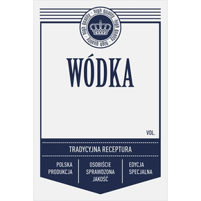 Etykiety samoprzylepne 60x90 mm na butelki, wódkę, białe, 20 szt. | BROWIN, 660034