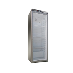 Szafa chłodnicza - 350 l, nierdzewna, przeszklone drzwi, 595x650x1850 mm | REDFOX, DRR 600