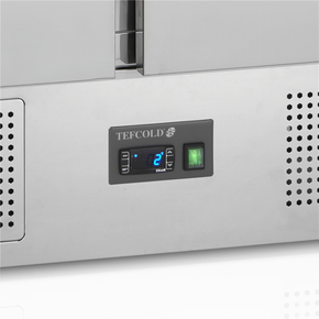 Stół chłodniczy sałatkowy, 6 szuflad, stal nierdzewna | TEFCOLD, GS365ST/6 Drawers