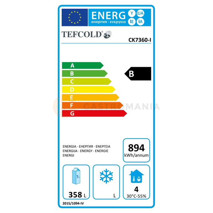 Stół chłodniczy GN1/1 do profesjonalnych kuchni i lokali gastronomicznych | TEFCOLD, CK 7360