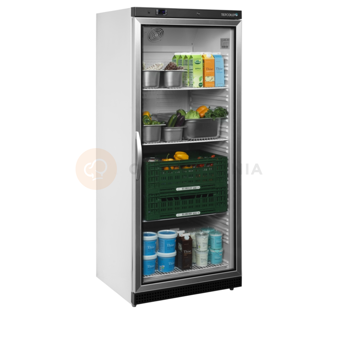 Szafa chłodnicza ze szklanymi drzwiami, biała | TEFCOLD, UR 600 G