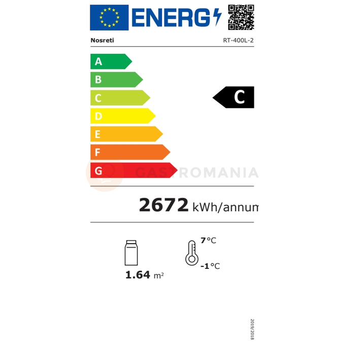 Witryna chłodnicza cukiernicza, czarna | NORDLINE, RT 400L-2 Black