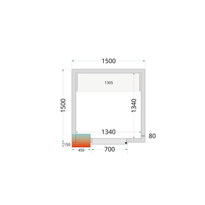 Panele do komór chłodniczych modułowych 80 mm | TEFCOLD, CR 150x150x220