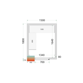 Panele do komór chłodniczych modułowych z izolacją 80 mm | TEFCOLD, CR 150x180x220