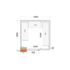 Panele do komór chłodniczych modułowych z izolacją 80 mm | TEFCOLD, CR 180x180x220