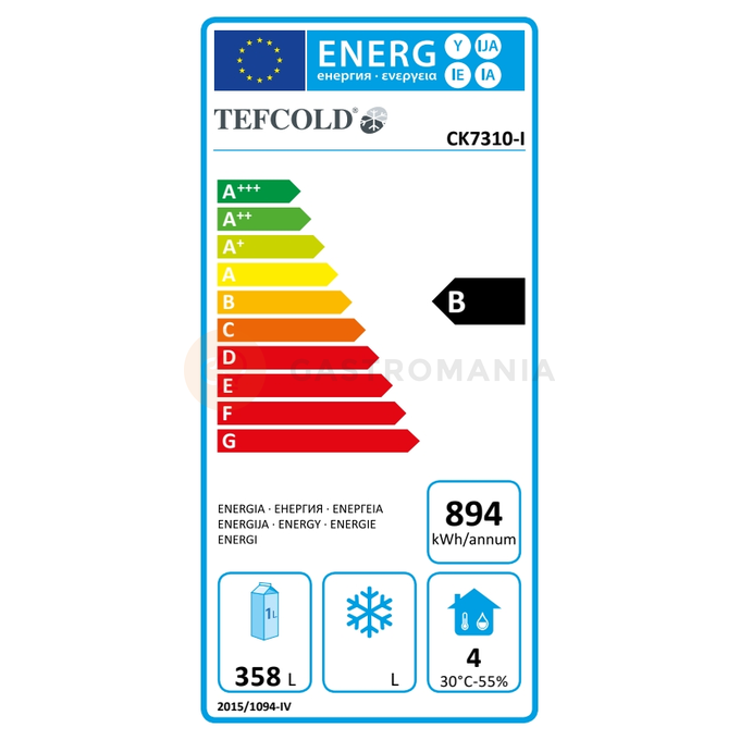 Stół chłodniczy z szufladami i półkami GN1/1 | TEFCOLD, CK 7340