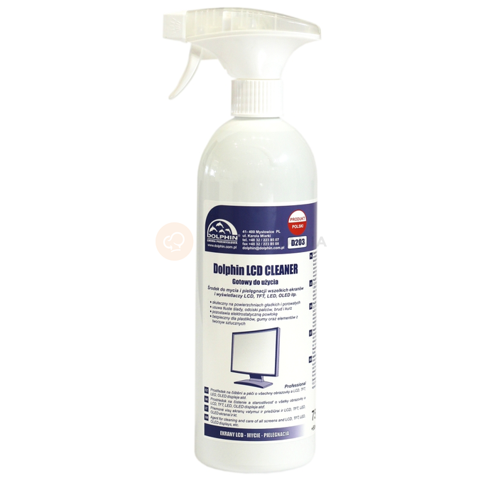 Środek do mycia i pielęgnacji wszelkich ekranów i wyświetlaczy LCD, TFT, LED, OLED itp. 0,75 l | DOLPHIN, LCD Cleaner