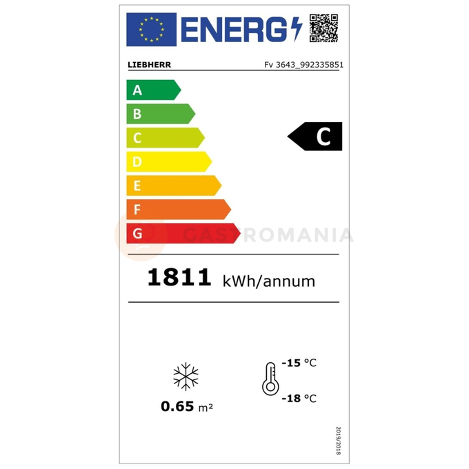 Zamrażarka do promocji sprzedaży z wymuszonym obiegiem powietrza z wentylatorem 670x730x1617 mm | LIEBHERR, Fv 3643